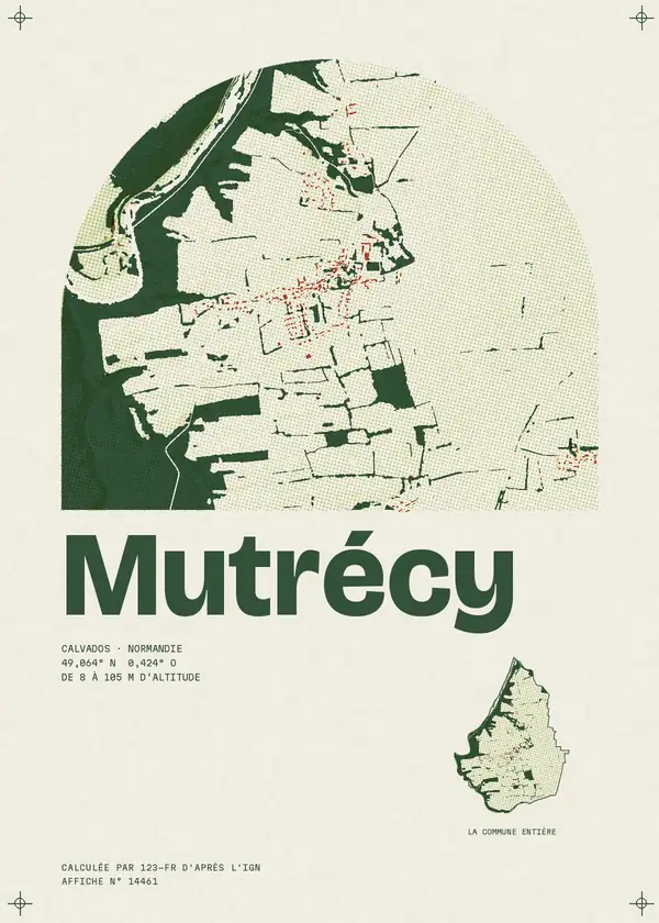 Affiche de Mutrécy, calculée par 123-fr d'après l'IGN