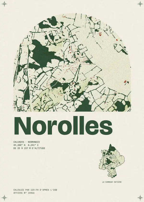 Affiche de Norolles, calculée par 123-fr d'après l'IGN