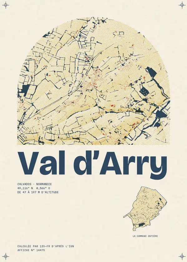 Affiche de Val d'Arry, calculée par 123-fr d'après l'IGN