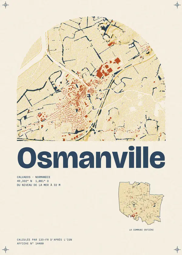 Affiche de Osmanville, calculée par 123-fr d'après l'IGN