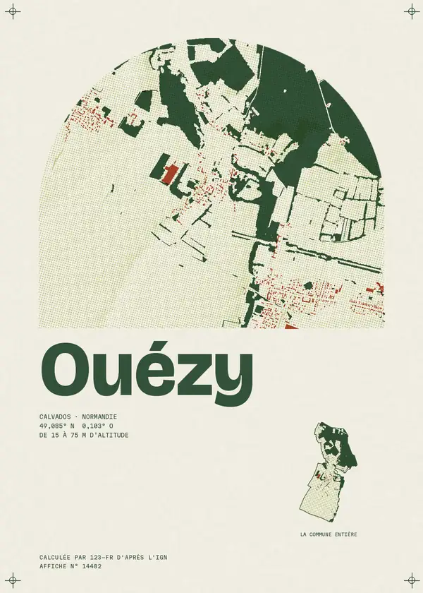 Affiche de Ouézy, calculée par 123-fr d'après l'IGN