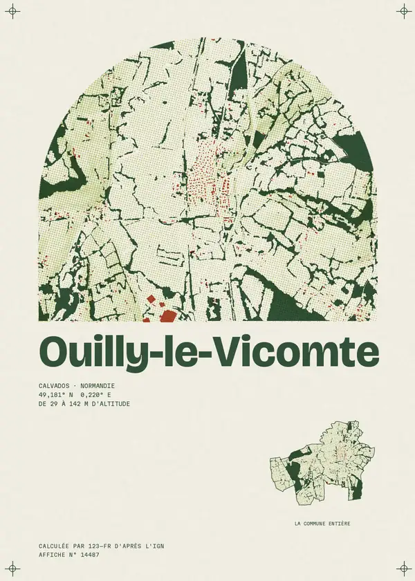 Affiche de Ouilly-le-Vicomte, calculée par 123-fr d'après l'IGN