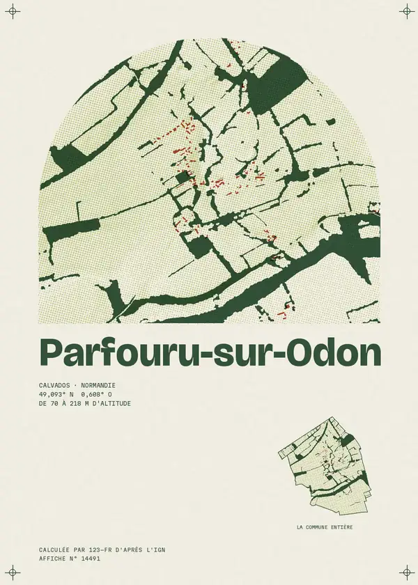 Affiche de Parfouru-sur-Odon, calculée par 123-fr d'après l'IGN