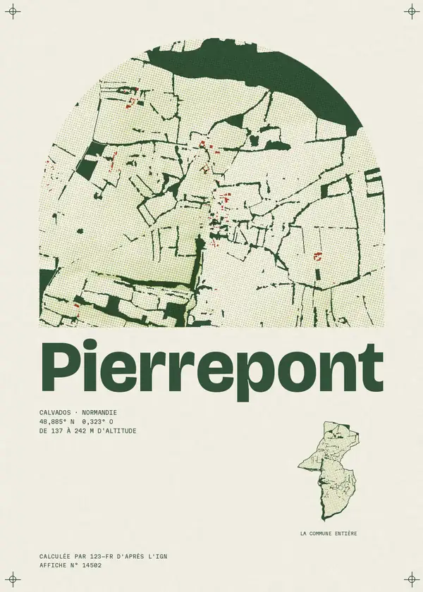 Affiche de Pierrepont, calculée par 123-fr d'après l'IGN