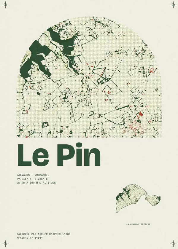 Affiche de Le Pin, calculée par 123-fr d'après l'IGN