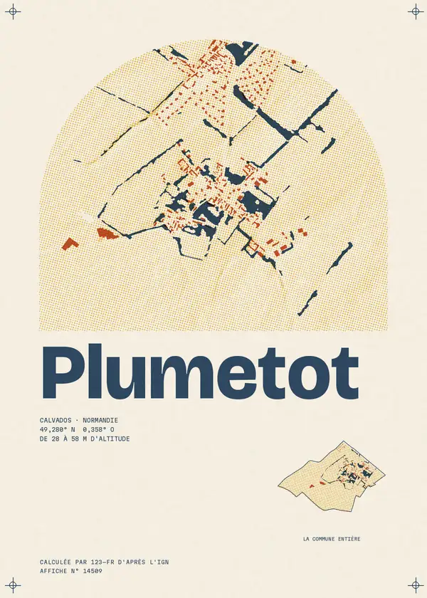 Affiche de Plumetot, calculée par 123-fr d'après l'IGN