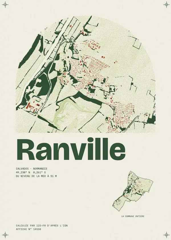 Affiche de Ranville, calculée par 123-fr d'après l'IGN