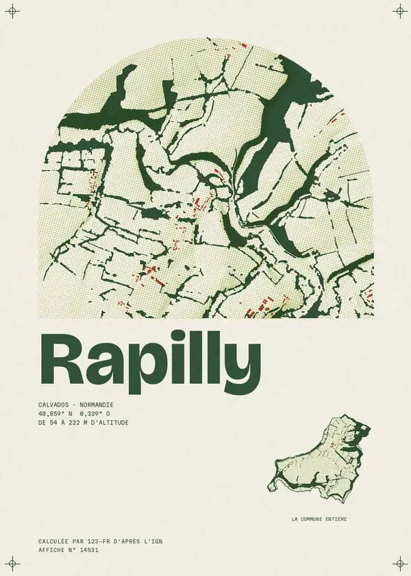 Affiche de Rapilly, calculée par 123-fr d'après l'IGN