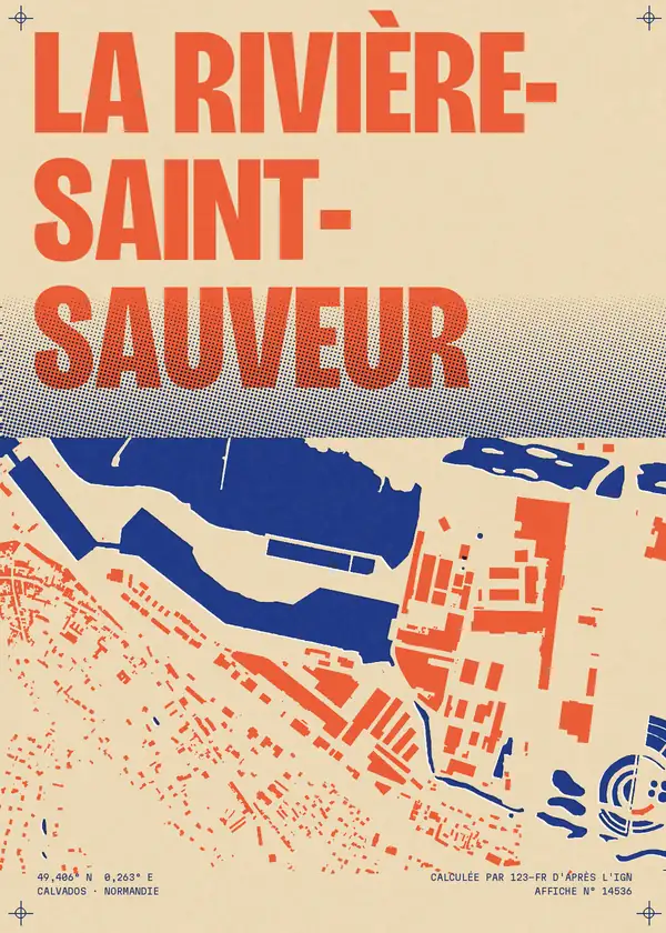 Affiche de La Rivière-Saint-Sauveur, calculée par 123-fr d'après l'IGN