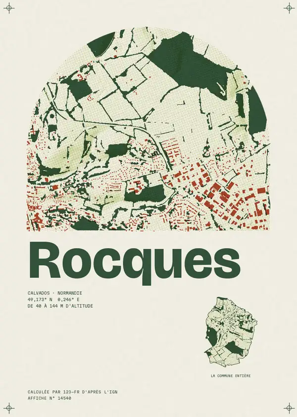 Affiche de Rocques, calculée par 123-fr d'après l'IGN
