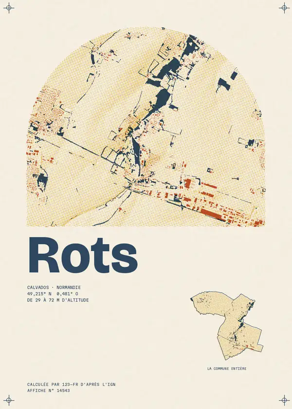Affiche de Rots, calculée par 123-fr d'après l'IGN