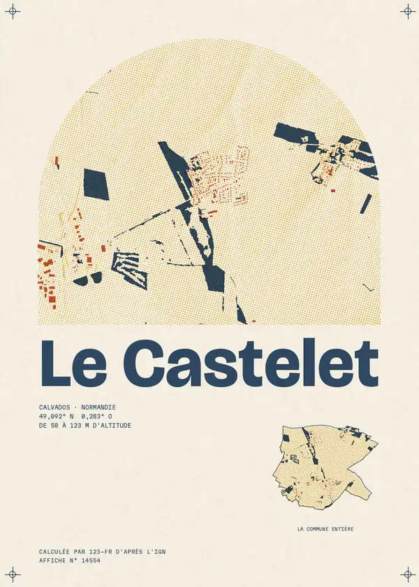 Affiche de Le Castelet, calculée par 123-fr d'après l'IGN