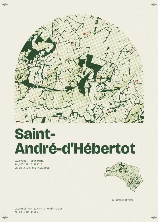 Affiche de Saint-André-d'Hébertot, calculée par 123-fr d'après l'IGN