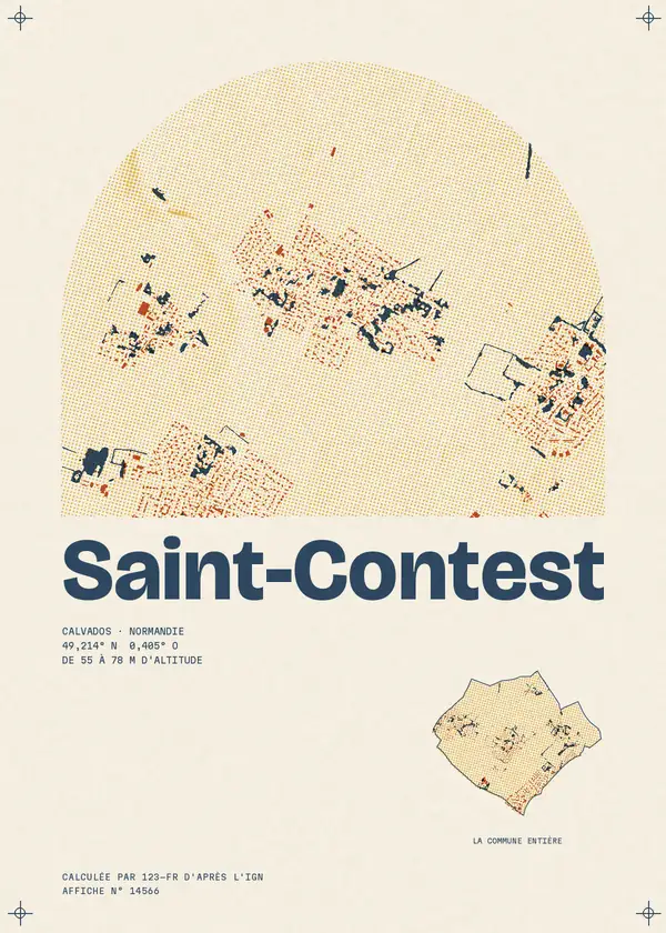 Affiche de Saint-Contest, calculée par 123-fr d'après l'IGN