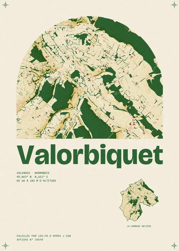 Affiche de Valorbiquet, calculée par 123-fr d'après l'IGN