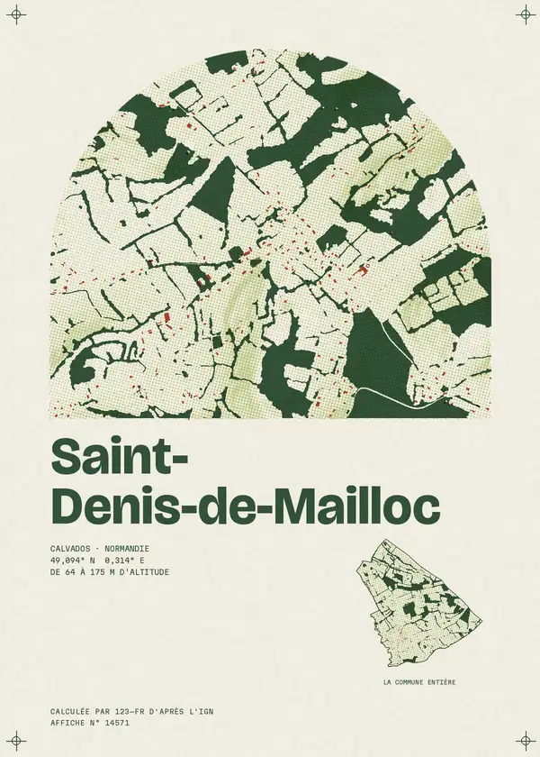 Affiche de Saint-Denis-de-Mailloc, calculée par 123-fr d'après l'IGN