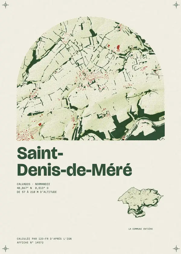 Affiche de Saint-Denis-de-Méré, calculée par 123-fr d'après l'IGN