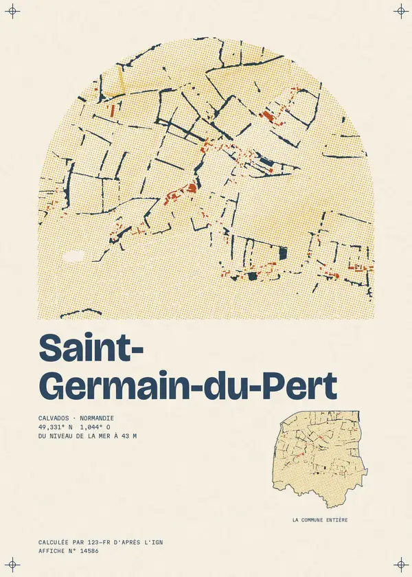 Affiche de Saint-Germain-du-Pert, calculée par 123-fr d'après l'IGN