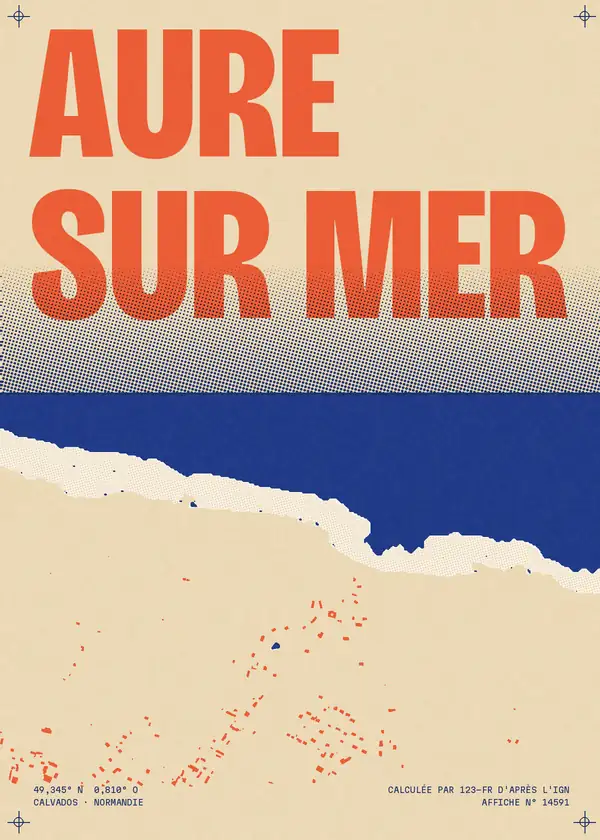 Affiche de Aure sur Mer, calculée par 123-fr d'après l'IGN
