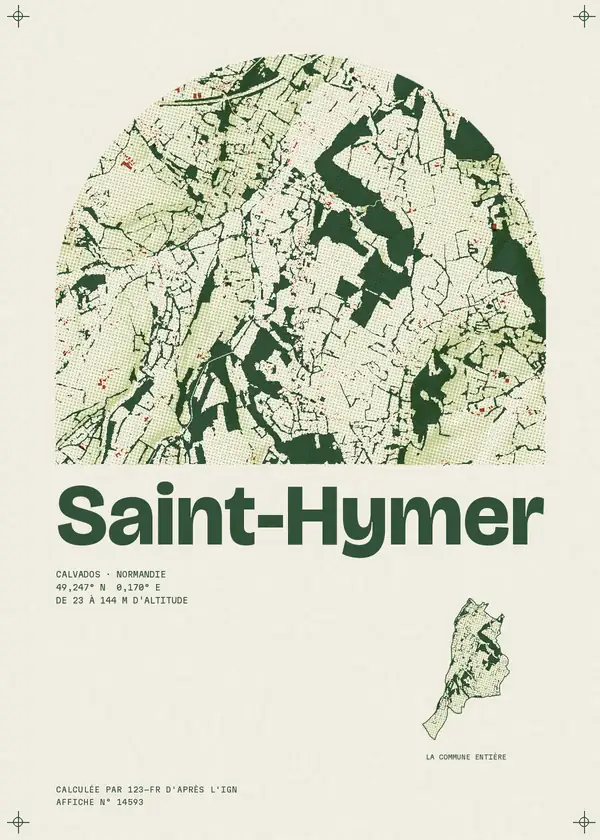 Affiche de Saint-Hymer, calculée par 123-fr d'après l'IGN