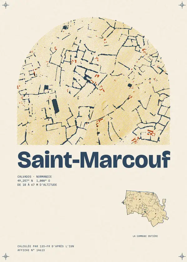 Affiche de Saint-Marcouf, calculée par 123-fr d'après l'IGN