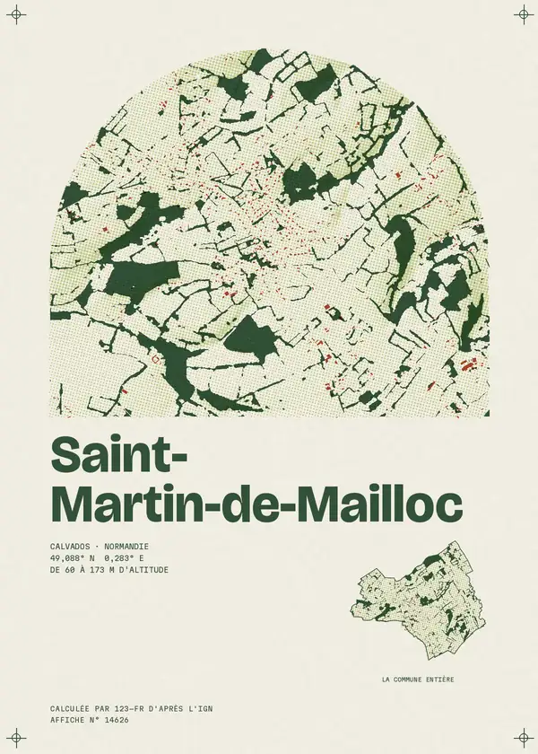 Affiche de Saint-Martin-de-Mailloc, calculée par 123-fr d'après l'IGN