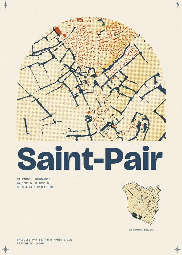 Affiche de Saint-Pair, calculée par 123-fr d'après l'IGN