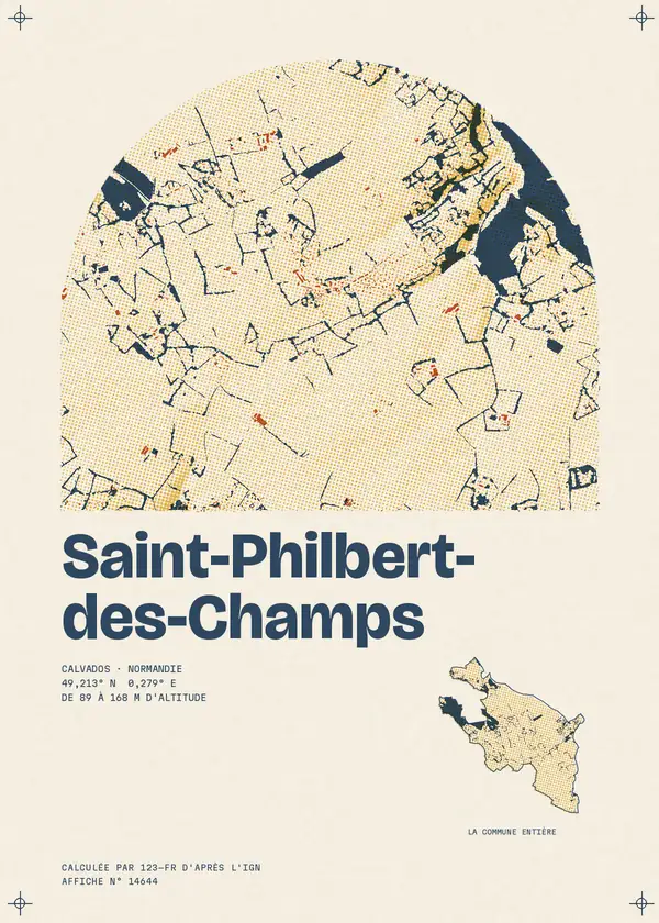 Affiche de Saint-Philbert-des-Champs, calculée par 123-fr d'après l'IGN