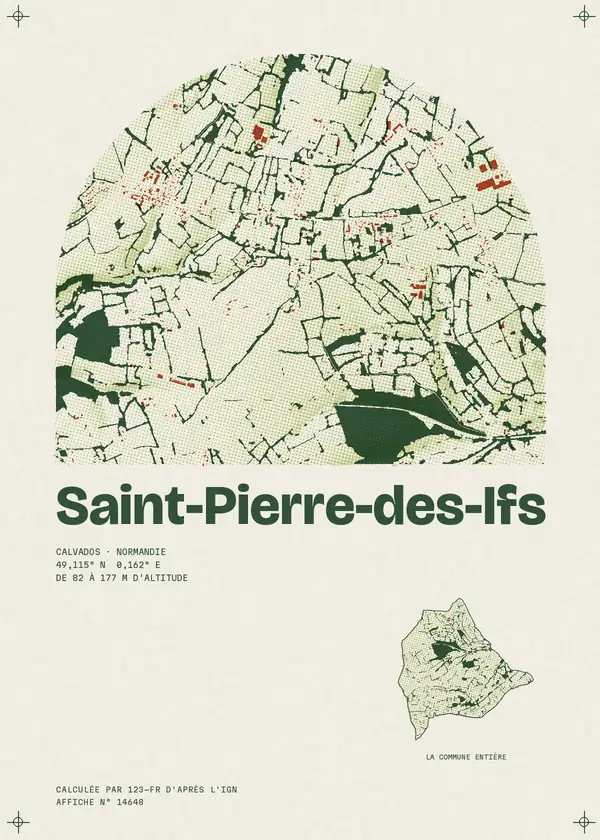 Affiche de Saint-Pierre-des-Ifs, calculée par 123-fr d'après l'IGN