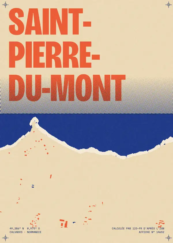 Affiche de Saint-Pierre-du-Mont, calculée par 123-fr d'après l'IGN