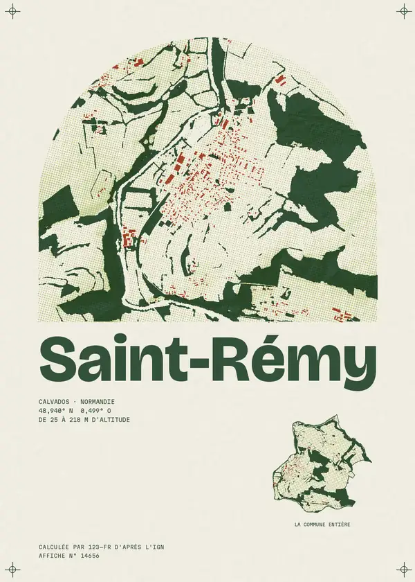 Affiche de Saint-Rémy, calculée par 123-fr d'après l'IGN