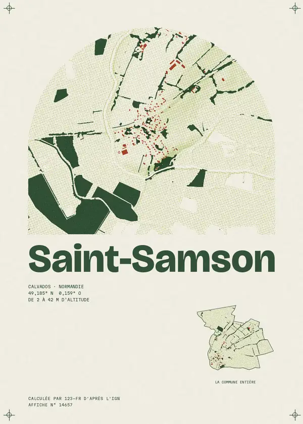 Affiche de Saint-Samson, calculée par 123-fr d'après l'IGN