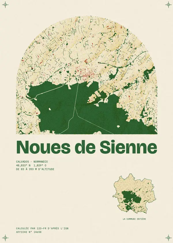 Affiche de Noues de Sienne, calculée par 123-fr d'après l'IGN