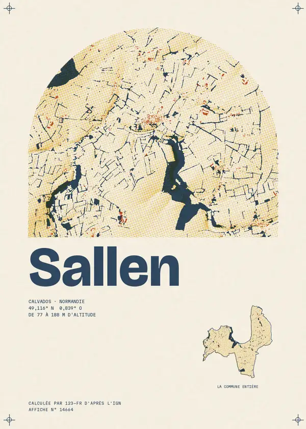Affiche de Sallen, calculée par 123-fr d'après l'IGN