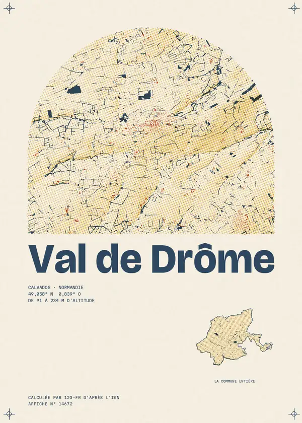 Affiche de Val de Drôme, calculée par 123-fr d'après l'IGN