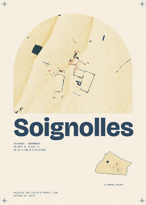 Affiche de Soignolles, calculée par 123-fr d'après l'IGN