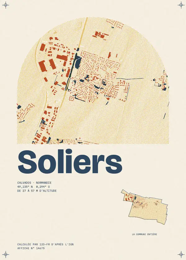 Affiche de Soliers, calculée par 123-fr d'après l'IGN