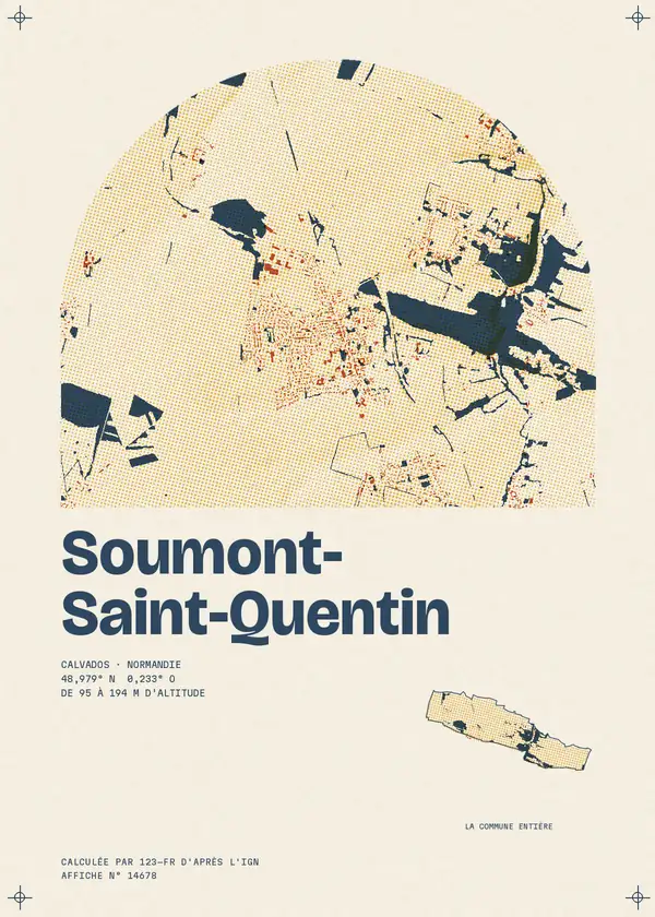 Affiche de Soumont-Saint-Quentin, calculée par 123-fr d'après l'IGN