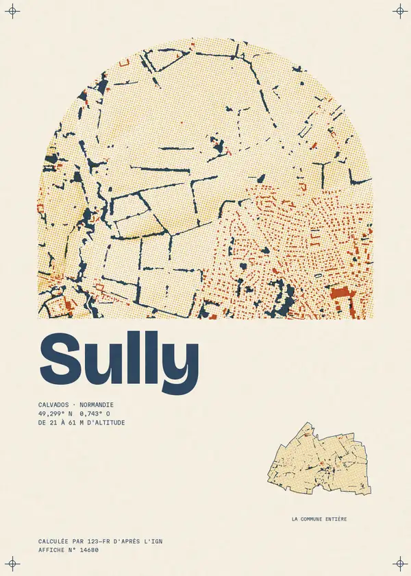 Affiche de Sully, calculée par 123-fr d'après l'IGN