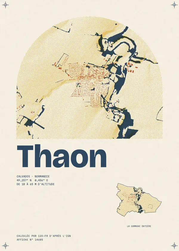 Affiche de Thaon, calculée par 123-fr d'après l'IGN