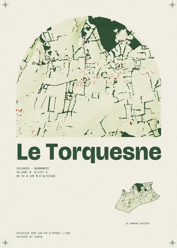 Affiche de Le Torquesne, calculée par 123-fr d'après l'IGN