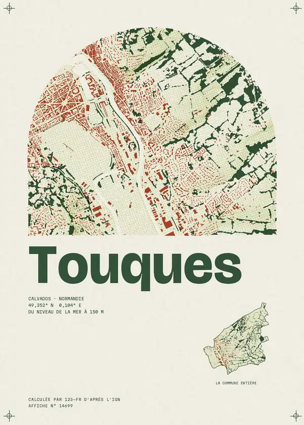 Affiche de Touques, calculée par 123-fr d'après l'IGN
