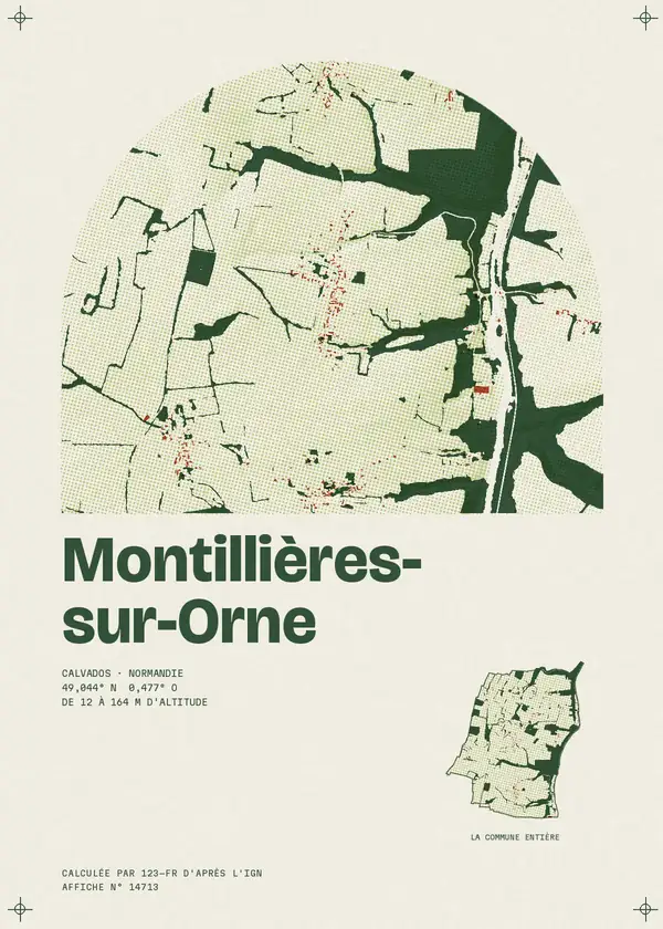 Affiche de Montillières-sur-Orne, calculée par 123-fr d'après l'IGN
