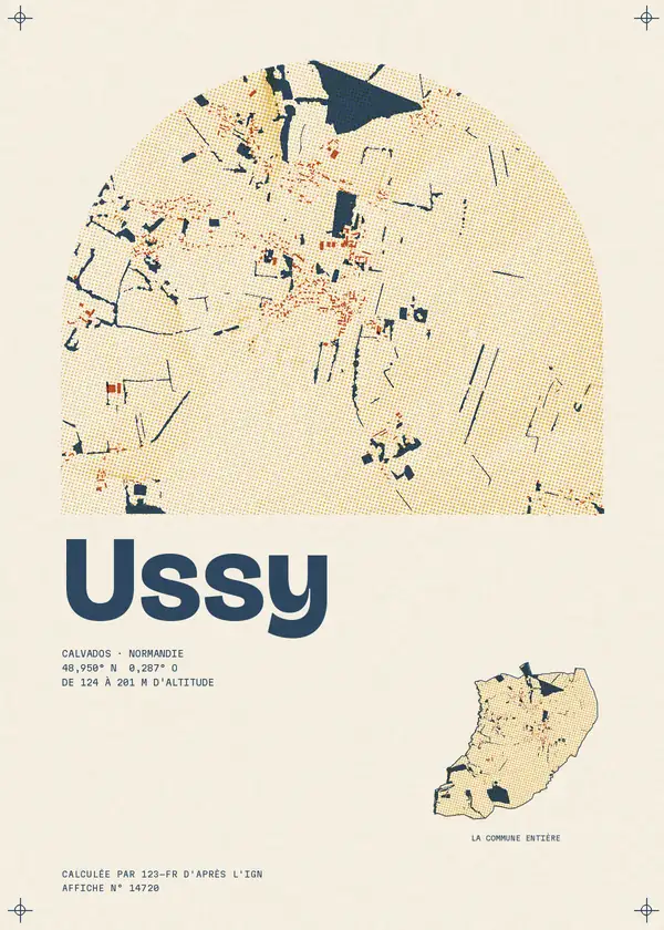 Affiche de Ussy, calculée par 123-fr d'après l'IGN