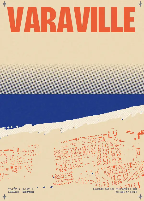 Affiche de Varaville, calculée par 123-fr d'après l'IGN