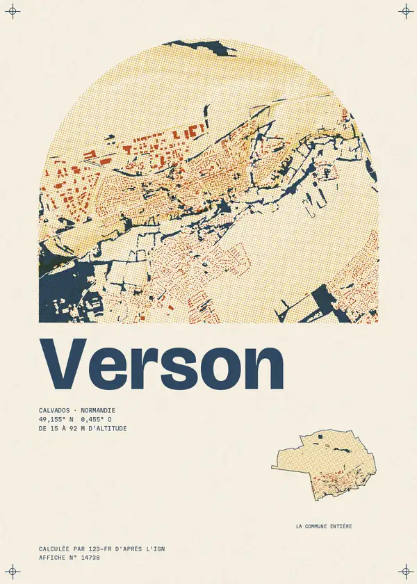 Affiche de Verson, calculée par 123-fr d'après l'IGN