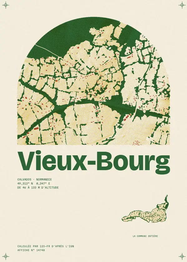 Affiche de Vieux-Bourg, calculée par 123-fr d'après l'IGN