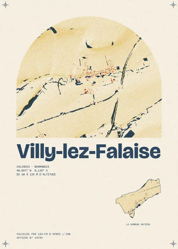 Affiche de Villy-lez-Falaise, calculée par 123-fr d'après l'IGN