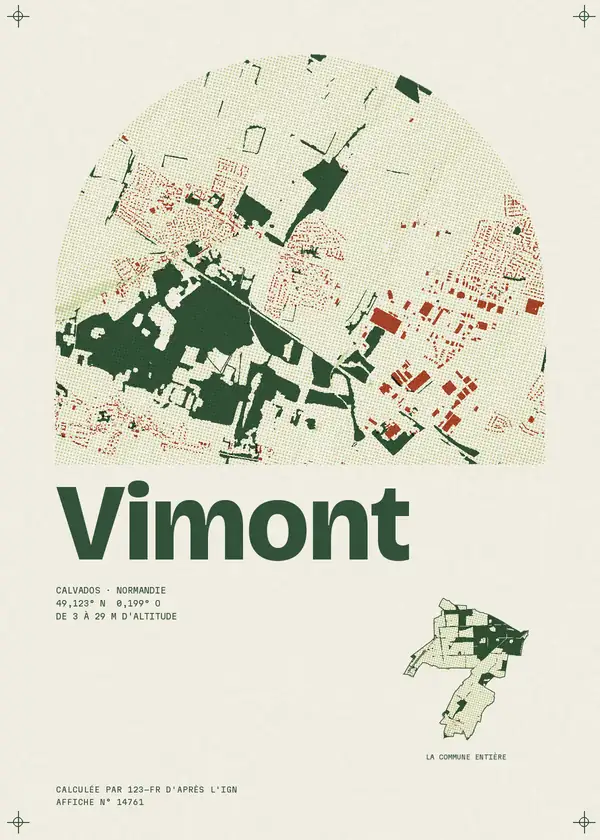 Affiche de Vimont, calculée par 123-fr d'après l'IGN