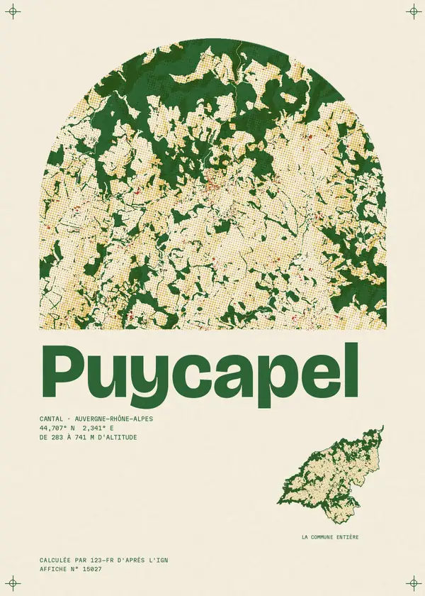 Affiche de Puycapel, calculée par 123-fr d'après l'IGN